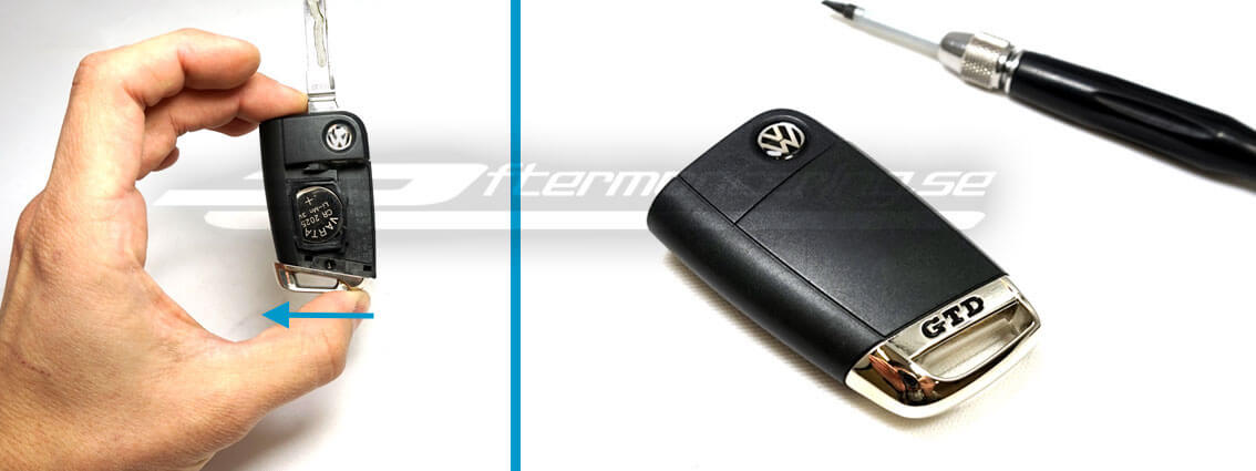 Byta emblem Volkswagen Golf 7 nyckel GTD GTI GTE R nyckelring